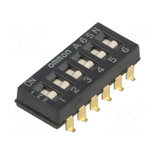 Switch: DIP-SWITCH | Poles number: 6 | ON-OFF | 0.025A/24VDC | Pos: 2