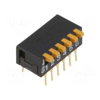 Switch: DIP-SWITCH | Poles number: 6 | ON-OFF | 0.03A/30VDC | Pos: 2
