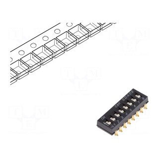 Switch: DIP-SWITCH | Poles number: 8 | OFF-ON | 0.025A/24VDC | Pos: 2