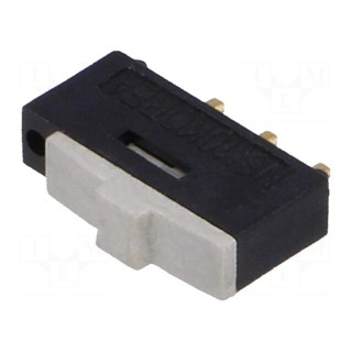 Switch: slide | Pos: 2 | 0.3A/24VDC | SMT | Leads: for PCB,angled