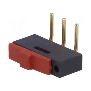 Switch: slide | Pos: 2 | 0.3A/24VDC | THT | Leads: for PCB,angled | BSI