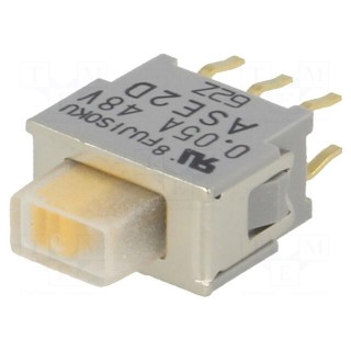 Switch: slide | Pos: 2 | DPDT | 0.05A/60VAC | 0.05A/60VDC | ON-ON | 500MΩ