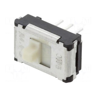Switch: slide | Pos: 2 | DPDT | 0.1A/12VDC | ON-ON | Mounting: THT | 3N