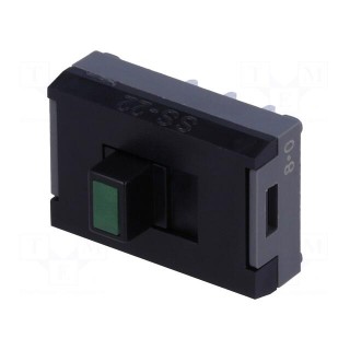 Switch: slide | Pos: 2 | DPDT | 0.1A/30VDC | ON-ON | vertical | -15÷60°C