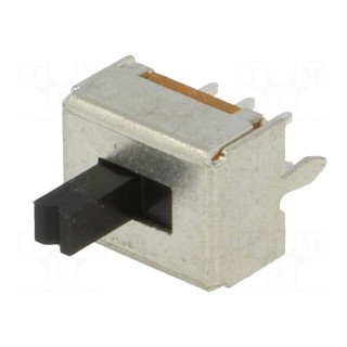 Switch: slide | Pos: 2 | DPDT | 0.3A/30VDC | ON-ON | THT | -20÷60°C | 50mΩ