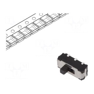 Switch: slide | Pos: 2 | DPDT | 0.3A/6VDC | ON-ON | Mounting: THT