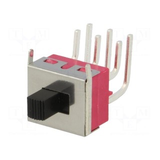 Switch: slide | Pos: 2 | DPDT | 2A/250VAC | ON-ON | Mounting: THT | UL94V-0