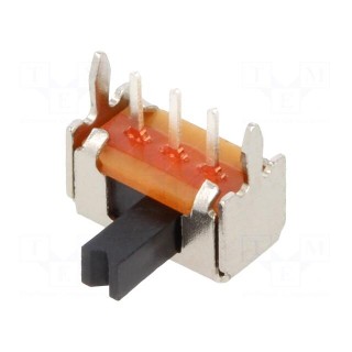 Switch: slide | Pos: 2 | SPDT | 0.1A/12VDC | ON-ON | PCB,THT | -40÷85°C