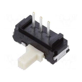 Switch: slide | Pos: 2 | SPDT | 0.1A/12VDC | ON-ON | Mounting: THT | 3N