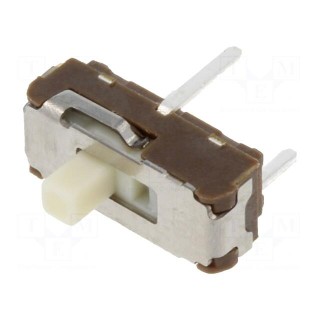 Switch: slide | Pos: 2 | SPDT | 0.3A/6VDC | ON-ON | Mounting: THT | 3N