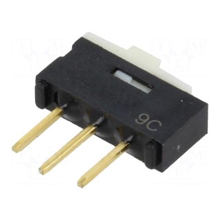 Switch: slide | Pos: 2 | SPDT | 0.5A/12VDC | ON-ON | Mounting: THT