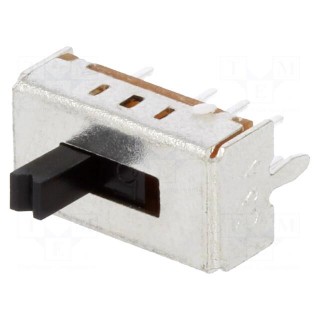 Switch: slide | Pos: 3 | DP3T | 0.1A/12VDC | ON-ON-ON | THT | -30÷70°C