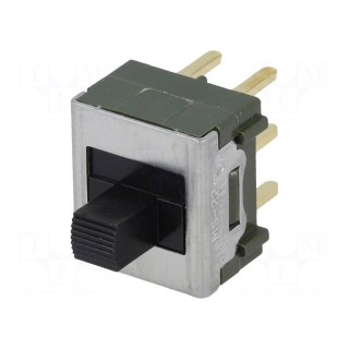 Switch: slide | Pos: 3 | DPDT | 0.01A/28VAC | 0.4A/28VDC | ON-OFF-ON