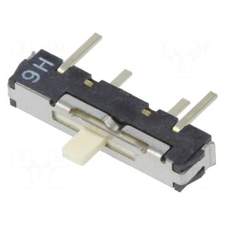 Switch: slide | Pos: 3 | SP3T | 0.1A/12VDC | ON-ON-ON | Mounting: THT