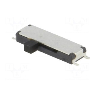 Switch: slide | Pos: 3 | SP3T | 0.3A/4VDC | OFF-ON-ON | No.of term: 4 | SMT