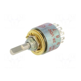Switch: rotary | Pos: 12 | 0.25A/125VAC | 0.25A/28VDC | Poles number: 1