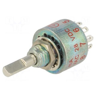 Switch: rotary | Pos: 5 | 0.25A/125VAC | 0.25A/28VDC | Poles number: 2