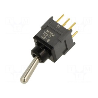 Switch: toggle | Pos: 2 | DPDT | ON-ON | 0.1A/28VAC | 0.1A/28VDC | THT