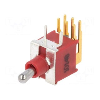 Switch: toggle | Pos: 2 | DPDT | ON-ON | 0.4A/20VDC | Leads: flat pin