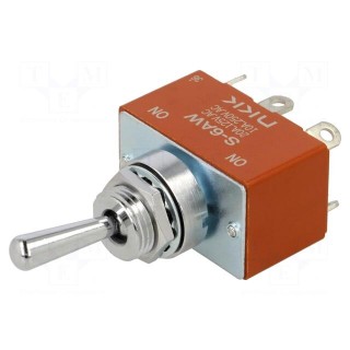 Switch: toggle | Pos: 2 | DPDT | ON-ON | 10A/250VAC | 20A/30VDC | -10÷70°C