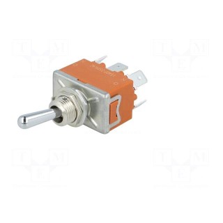 Switch: toggle | Pos: 2 | DPDT | ON-ON | 15A/250VAC | 15A/30VDC | -25÷85°C