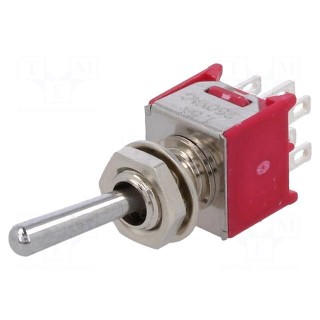 Switch: toggle | Pos: 2 | DPDT | ON-ON | 3A/125VAC | 3A/28VDC | -30÷85°C