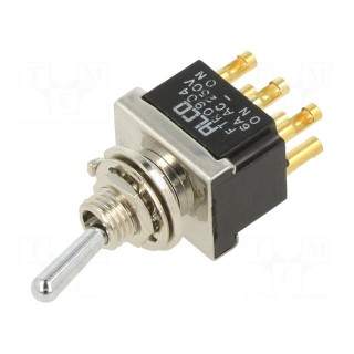 Switch: toggle | Pos: 2 | DPDT | ON-(ON) | 6A/250VAC | -20÷70°C | 10mΩ