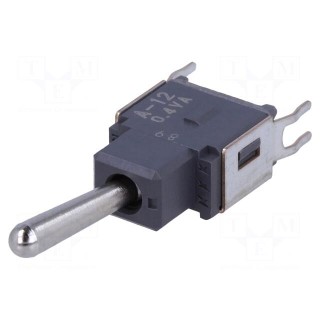 Switch: toggle | Pos: 2 | SPDT | ON-OFF | 0.1A/28VAC | 0.1A/28VDC | A