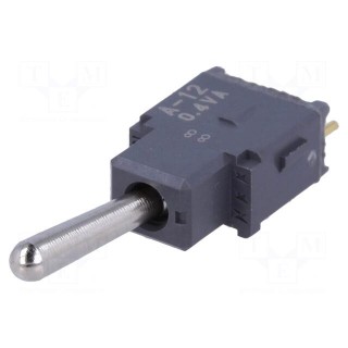 Switch: toggle | Pos: 2 | SPDT | ON-OFF | 0.1A/28VAC | 0.1A/28VDC | A