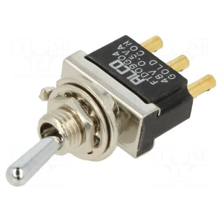 Switch: toggle | Pos: 2 | SPDT | ON-ON | 0.4A/20VAC | 0.4A/20VDC | 10mΩ