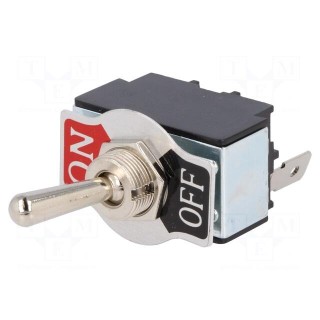 Switch: toggle | Pos: 2 | SPST | OFF-ON | 20A/12VDC | 0÷55°C | 50mΩ | 1.5kV