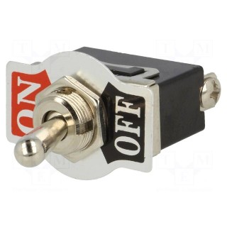 Switch: toggle | Pos: 2 | SPST | (ON)-OFF | 10A/250VAC | Leads: M3 screws