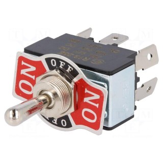 Switch: toggle | Pos: 3 | DP3T | ON-OFF-ON | 20A/12VDC | 0÷55°C | 50mΩ