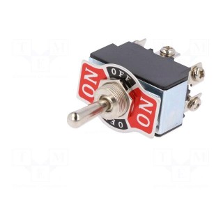 Switch: toggle | Pos: 3 | DP3T | ON-OFF-ON | 20A/12VDC | Leads: M3 screws