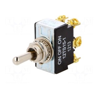 Switch: toggle | Pos: 3 | DPDT | ON-OFF-ON | 20A/125VAC | Leads: screw