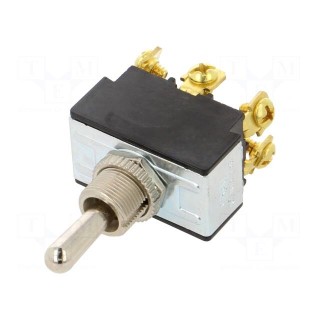 Switch: toggle | Pos: 3 | DPDT | (ON)-OFF-(ON) | 21A/14VDC | Leads: screw