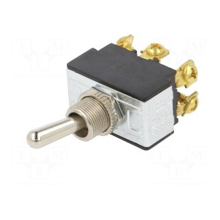 Switch: toggle | Pos: 3 | DPDT | ON-OFF-ON | 21A/14VDC | Leads: screw