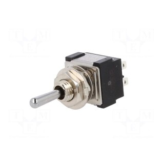 Switch: toggle | Pos: 3 | DPDT | ON-OFF-ON | 6A/125VAC | 6A/6VDC | 20mΩ