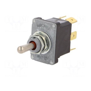 Switch: toggle | Pos: 3 | DPDT | (ON)-OFF-(ON) | 6A/230VAC | 18A/28VDC