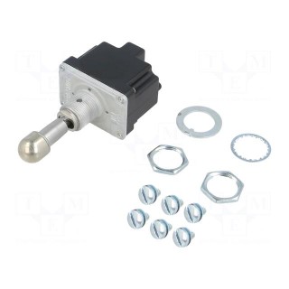 Switch: toggle | Pos: 3 | DPDT | ON-ON-ON | 15A/125VAC | Leads: screw
