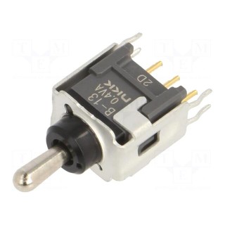 Switch: toggle | Pos: 3 | SP3T | ON-OFF-ON | 0.1A/28VAC | 0.1A/28VDC