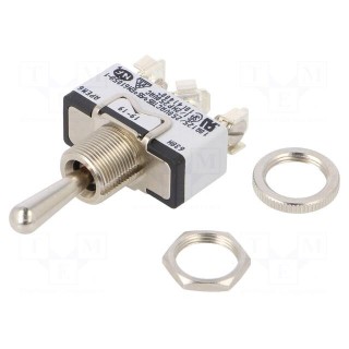 Switch: toggle | Pos: 3 | SP3T | ON-OFF-(ON) | 10A/250VAC | 5A/25VDC