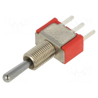Switch: toggle | Pos: 3 | SP3T | ON-OFF-(ON) | 2A/250VAC | 5A/28VDC | THT