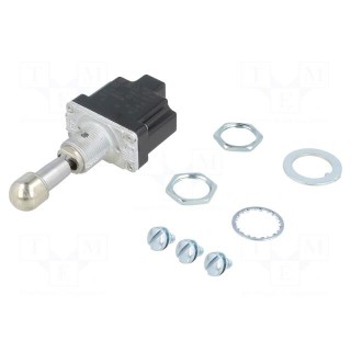 Switch: toggle | Pos: 3 | SPDT | ON-OFF-ON | 15A/125VAC | Leads: screw