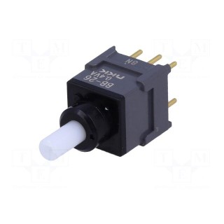 Switch: push-button | Pos: 2 | DPDT | 0.01A/28VAC | 0.01A/28VDC | ON-ON