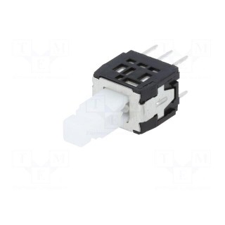 Switch: push-button | Pos: 2 | DPDT | 0.1A/30VDC | OFF-ON | Mounting: THT