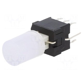 Switch: push-button | Pos: 2 | DPDT | 0.1A/30VDC | ON-(ON) | Illumin: LED