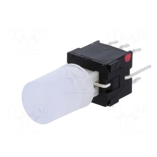 Switch: push-button | Pos: 2 | DPDT | 0.1A/30VDC | ON-(ON) | Illumin: LED