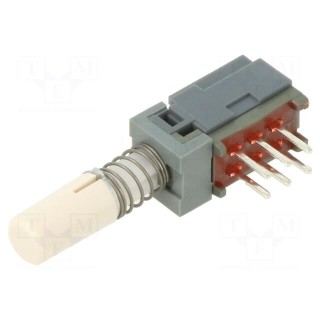 Switch: push-button | Pos: 2 | DPDT | 0.1A/30VDC | ON-ON | THT