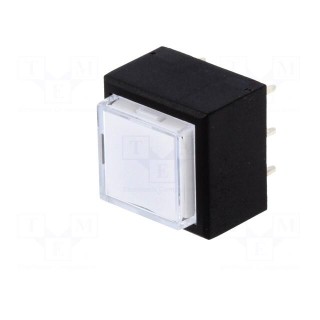 Switch: push-button | Pos: 2 | DPDT | 0.5A/25VDC | ON-(ON) | red | THT